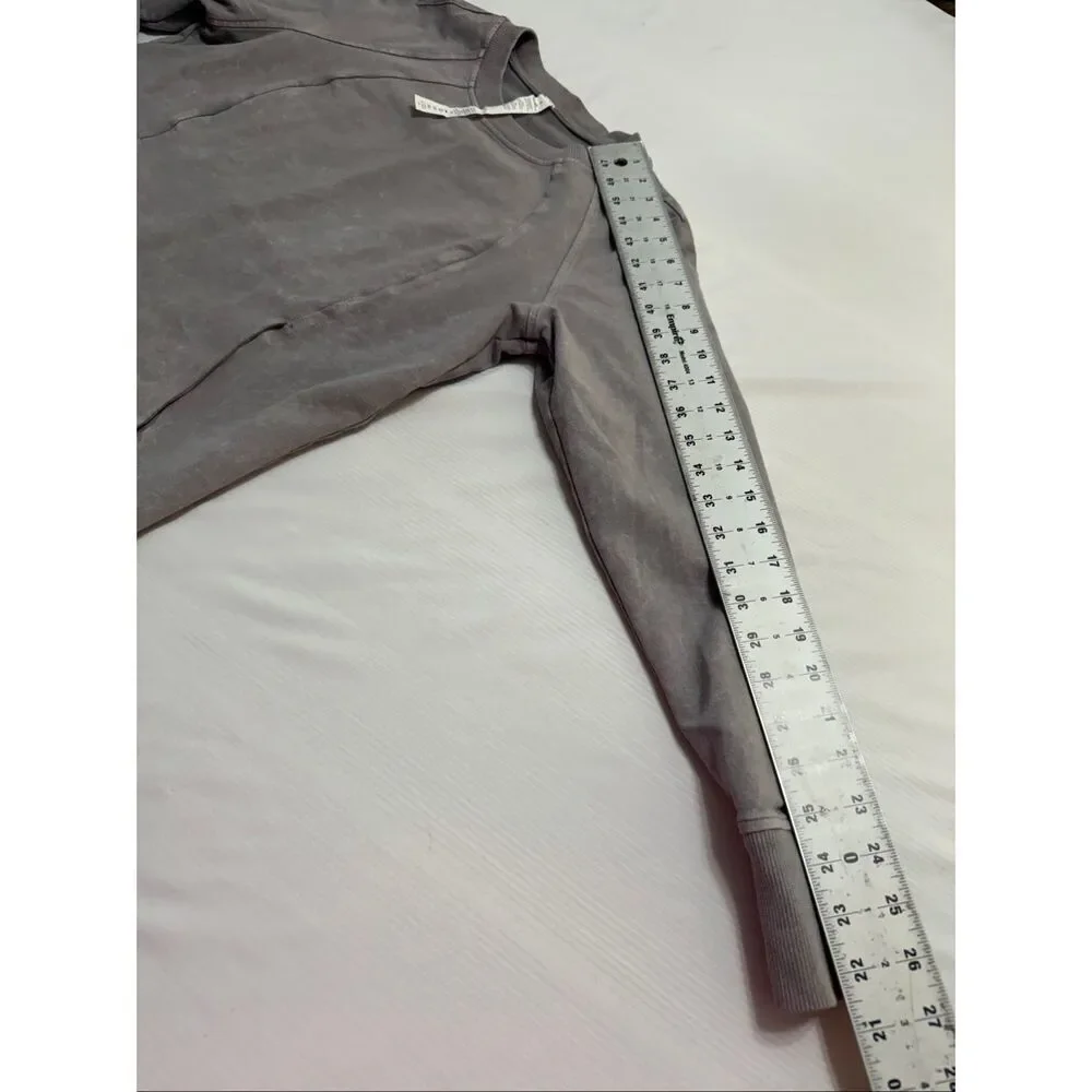 Lululemon Scuba Crew Washed Dark Chrome Grey Sweatshirt Size 8